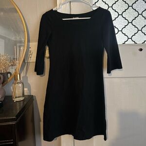Reformation Black Quarter Sleeve Dress
